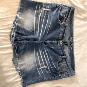 Distressed Jean Shorts